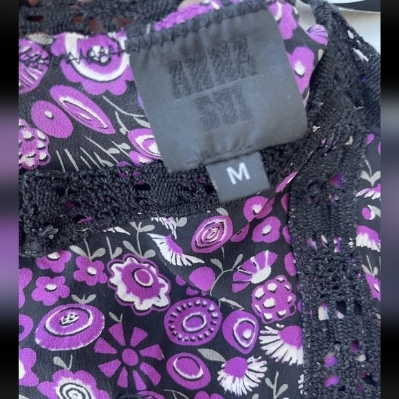 Rare Vintage Y2K Anna Sui Tank Top | Silk Floral Lace Cut Out Butterfly Camisole - Picture 6 of 9